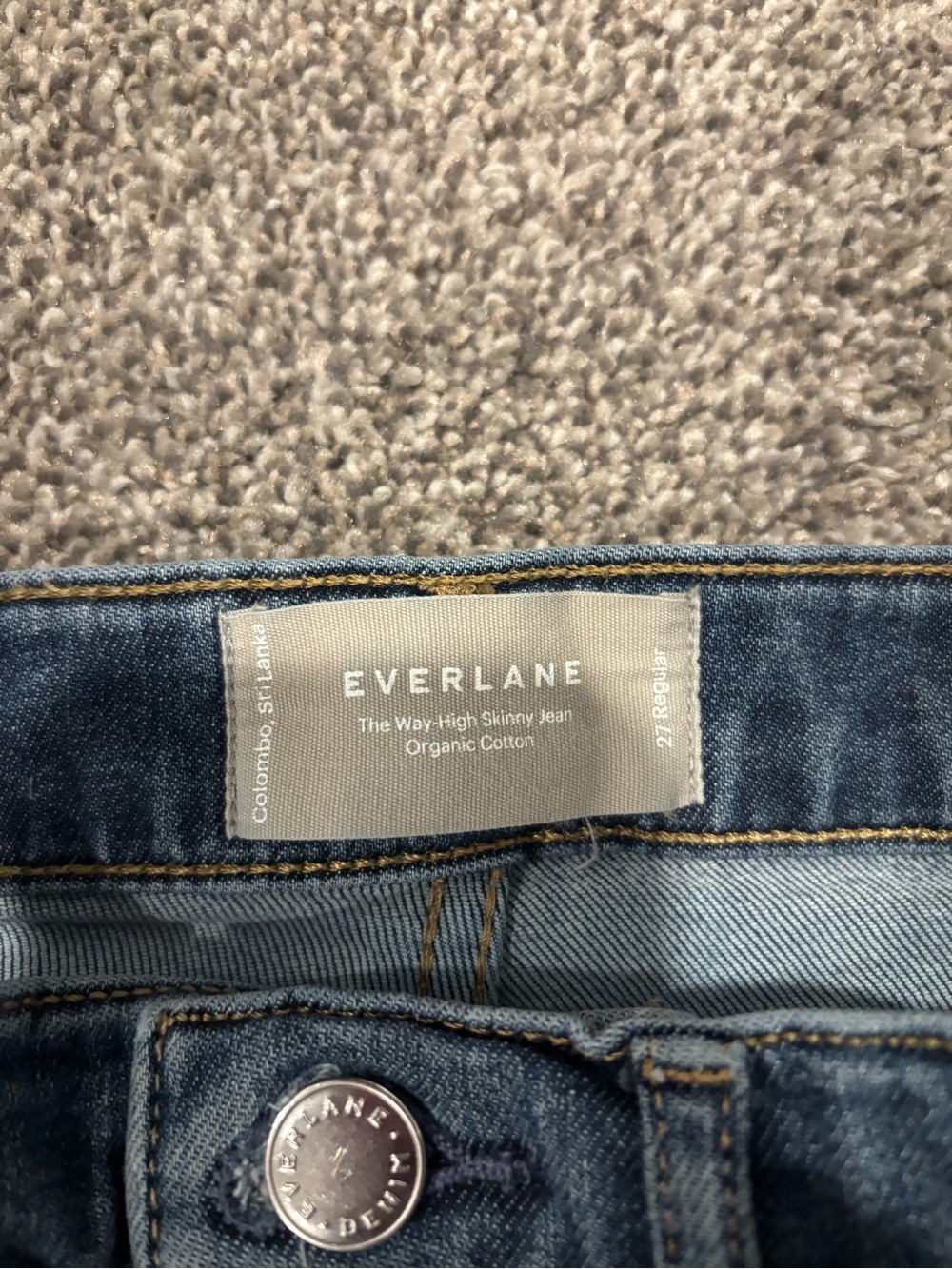 Everlane Blue High-Rise Skinny Jeans